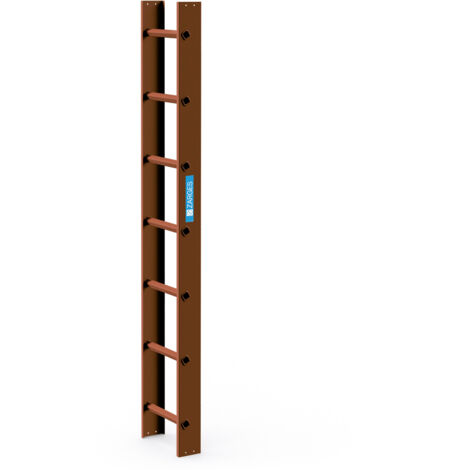 Zarges Dachleiter 7 Sprossen kupferbraun