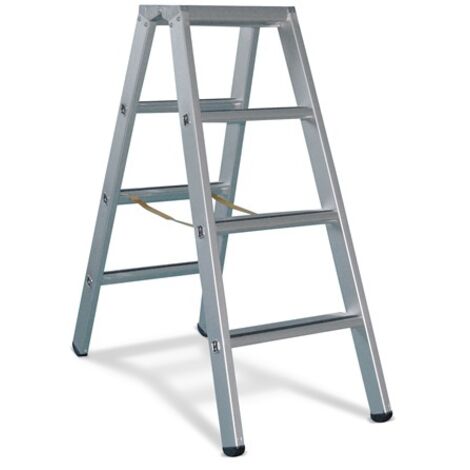 Zarges gebördelte Stehleiter, eloxiert Saferstep B 2x4 Stufen