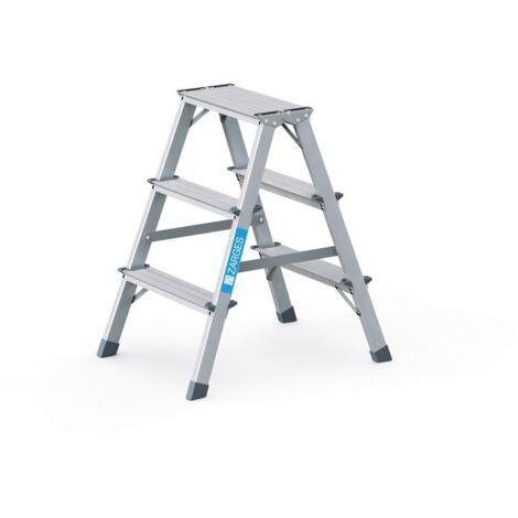 Zarges genietete Bockleiter eloxiert Scana B 2x3 Stufen