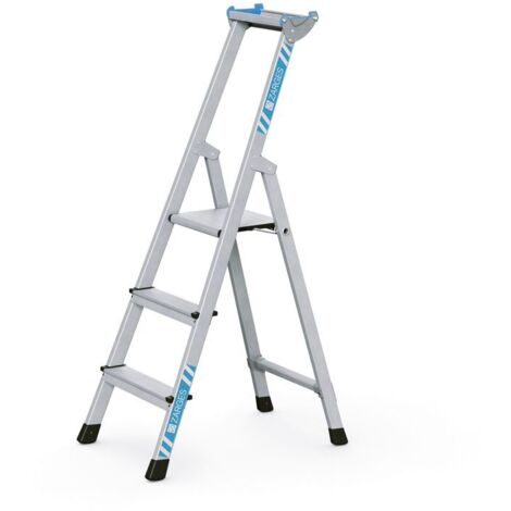 Zarges genietete Stehleiter, eloxiert XLstep S 3 Stufen