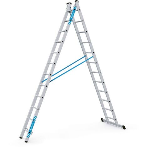 ZARGES Kombi-Steh-Schiebeleiter Combimaster Plus X, 2 x 12 Sprossen