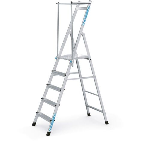 Zarges Plattformleiter ZAP Neo S mit klappbarem Handlauf 5 Stufen