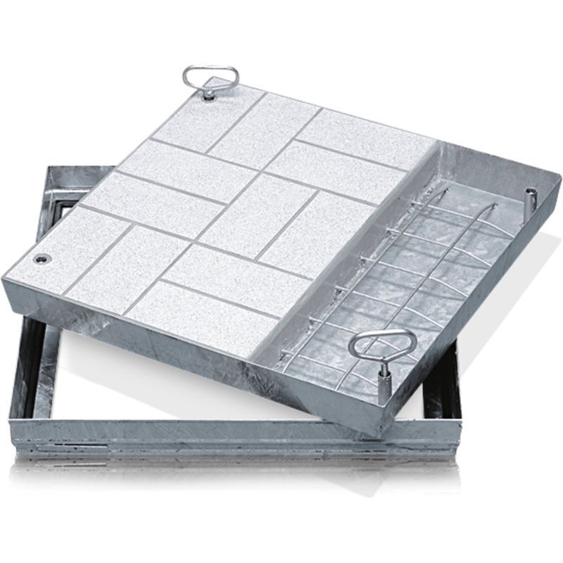 Zarges Schachtabdeckung Aus Stahl Mit Wanne 1000 Mm X 1000 Mm