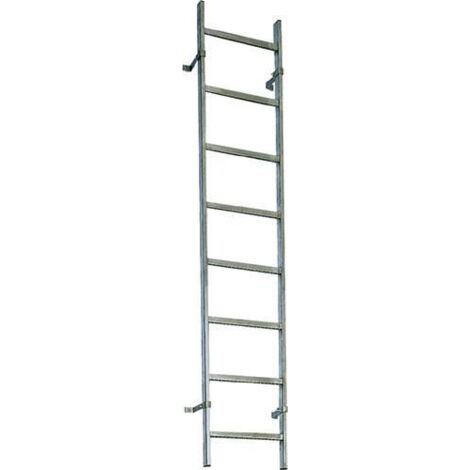Zarges Schachtleiter 400mm lichte Breite Edelstahl, 5 Sprossen