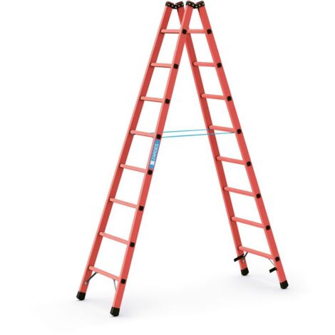 Zarges Vollkunststoff-Sprossen-Stehleiter EFA B 2x8 Sprossen