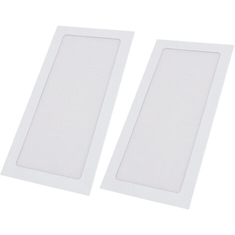ZASCHMOY Filtre de Poussière de Ventilateur de Refroidisseur d'ordinateur Magnétique 2PCS SET avec Cadre en PVC à Maille Fin, Blanc 120x240 Mm - Installation Facile et Supprimer pour la Protection