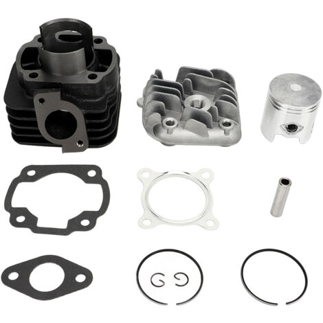 ZASCHMOY Kit de Piston à Cylindre 11pcs Haute Performance Bore 47 Mm pour Jogging 2 Traits 1e40qmb Moteur, Ensemble de Reconstruction Supérieur en Alliage en Aluminium, Compatible avec, Zuma,.