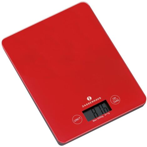 ZASSENHAUS 073218 BALANCE DE CUISINE ROUGE 21,5 X 16,5 X 2 CM