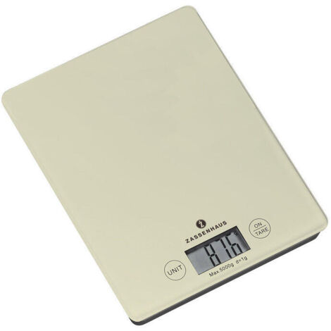 Zassenhaus Balance Blanco Encimera Rectángulo Báscula electrónica de cocina