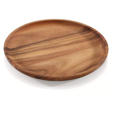 Zassenhaus M055993 Piatto da portata in legno di acacia, vassoio, piatto in legno, naturale, 12 pollici