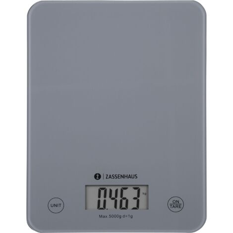ZASSENHAUS Zassenhaus Balance de ménage numérique, gris (73485)