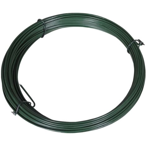 Zaun-Bindedraht 25 m 1,4/2 mm Stahl Grün