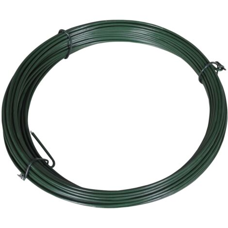 Zaun-Bindedraht 25 m 1,4/2 mm Stahl Grün vidaXL