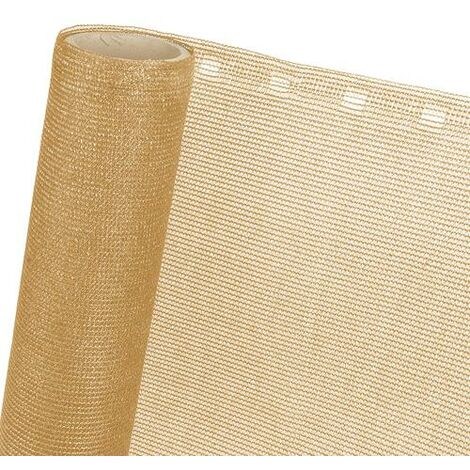 ZAUNBLENDE 85 % in 0,9m Breite (Meterware) Sichtblende Windschutz beige