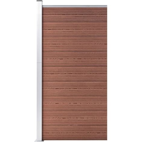 Zaunelement WPC 95x186 cm Braun