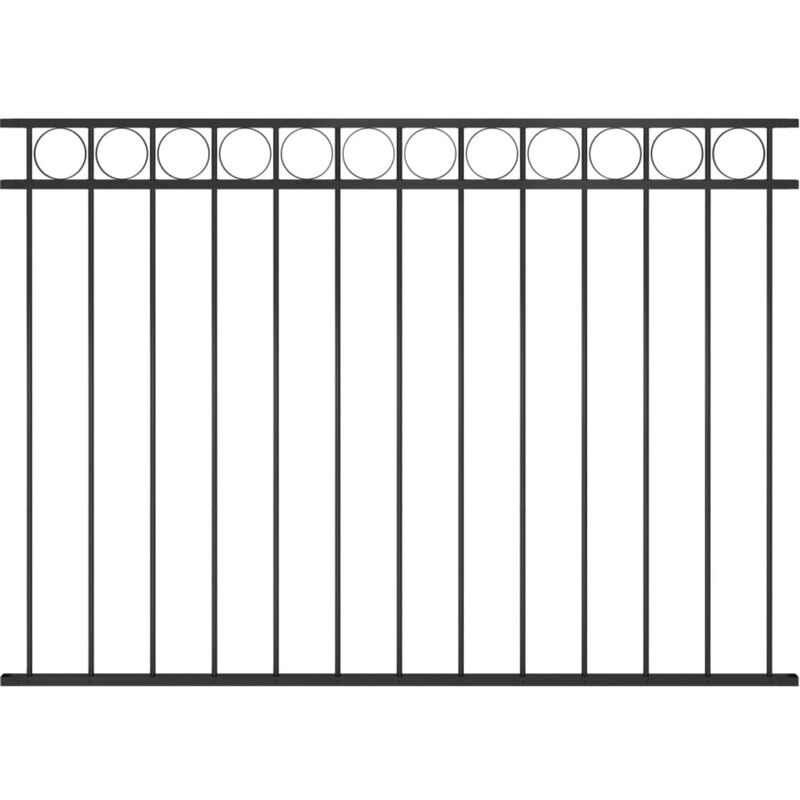 Zaunelement Stahl 1, 7x1, 2 M Schwarz Vidaxl