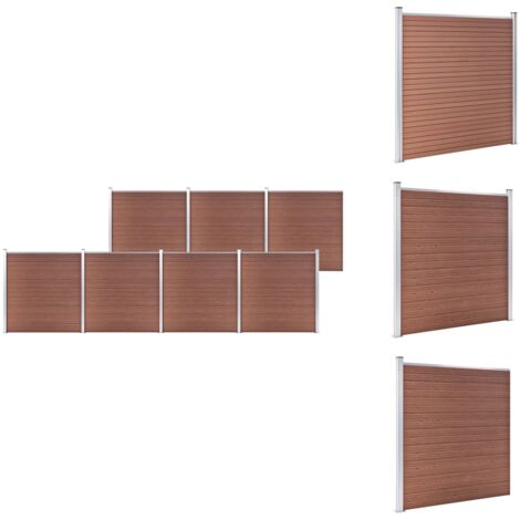 Zaunfelder - Living Gartenzaun WPC 1218x186 cm Braun