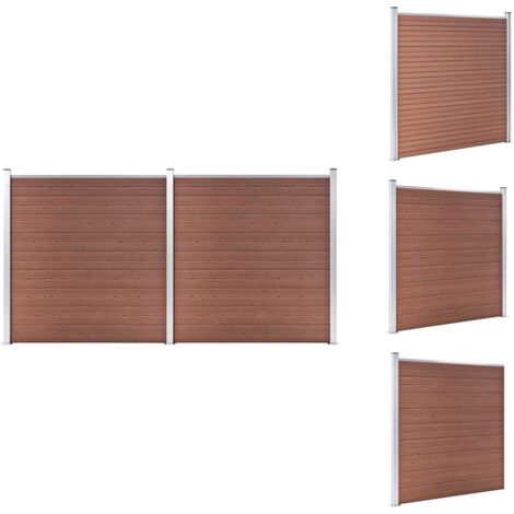 Zaunfelder - Living Gartenzaun WPC 353×186 cm Braun