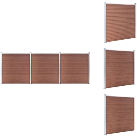 Zaunfelder - Living Gartenzaun WPC 526x186 cm Braun