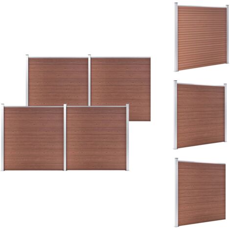 Zaunfelder - Living Gartenzaun WPC 699x186 cm Braun