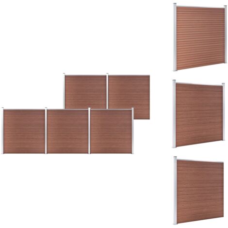 Zaunfelder - Living Gartenzaun WPC 872x186 cm Braun
