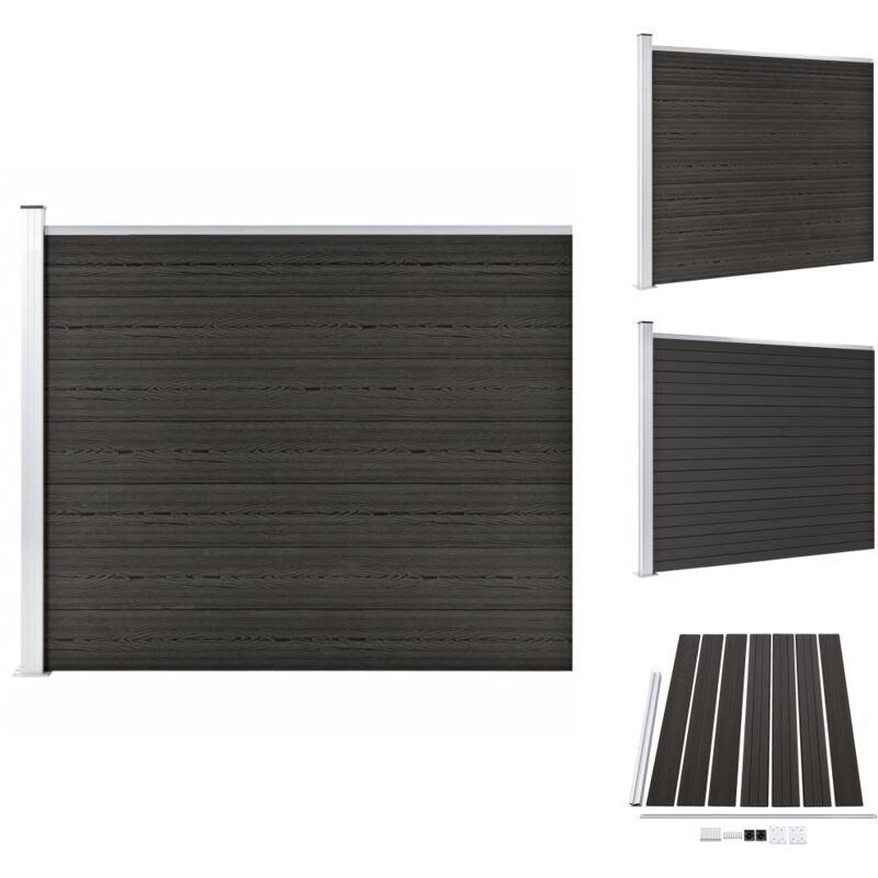 Vidaxl Zaunfelder - Living Zaunelement Wpc 175x146 Cm Grau