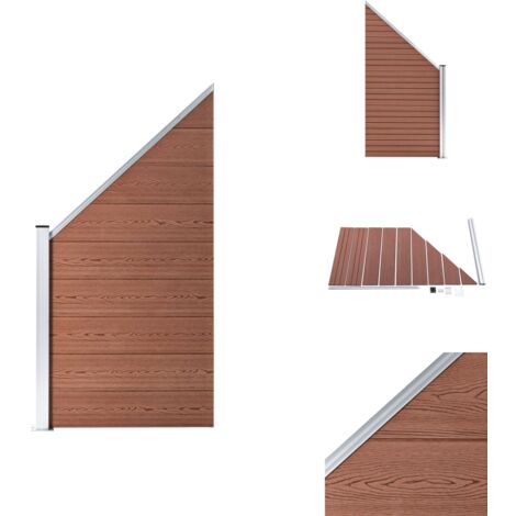 Zaunfelder - Living Zaunelement WPC 95x(105-180) cm Braun
