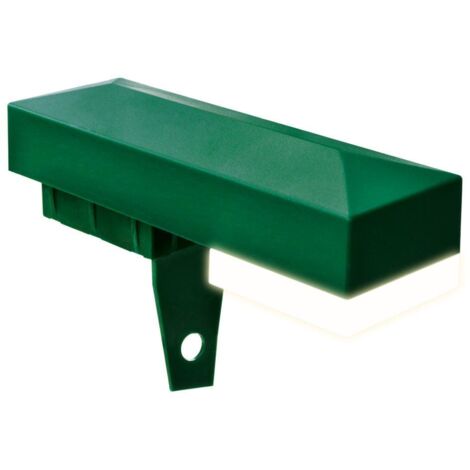 Zaunleuchte / LED Leuchte für Zaunpfosten 60x40mm - Farbe: grün - Leuchtmittel: Neutralweiß 4000K