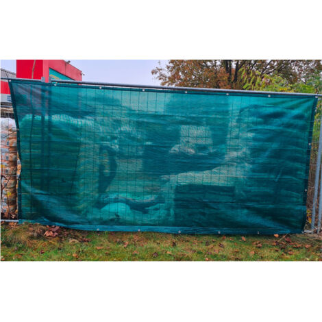 Zaunnetz 150g/m² Grün – 1,80 x 3,65 m, Sichtschutz & Zaunblende für Bauzaun