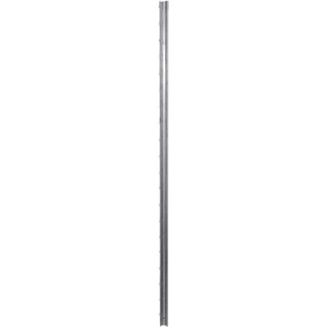 Zaunpfosten 10 pcs Silber 200 cm Stahl