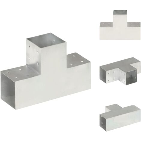 Zaunpfosten & -querlatten - Living Pfostenverbinder T-Form Verzinktes Metall 101 x 101 mm