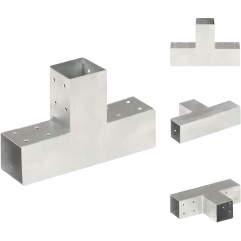 Zaunpfosten & -querlatten - Living Pfostenverbinder T-Form Verzinktes Metall 71 x 71 mm