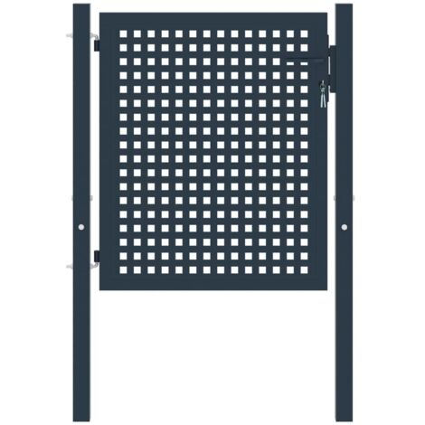 Zauntor Anthrazit 102x75 cm Stahl