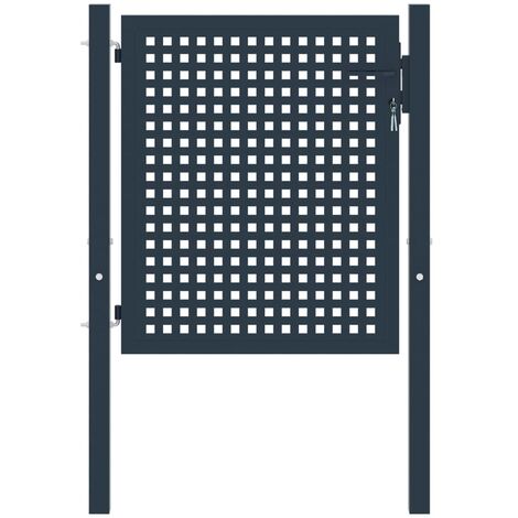 Zauntor Anthrazit 102x75 cm Stahl vidaXL