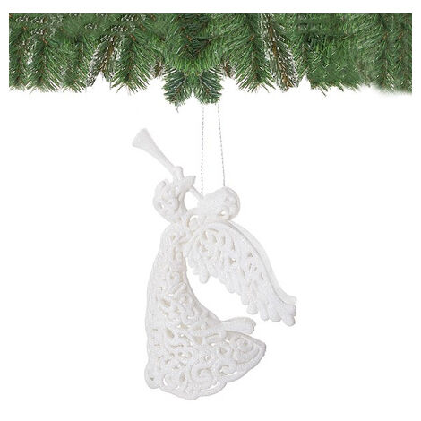 Boa de plumas blancas para árbol de Navidad, 5 uds. X 2m, cinta de