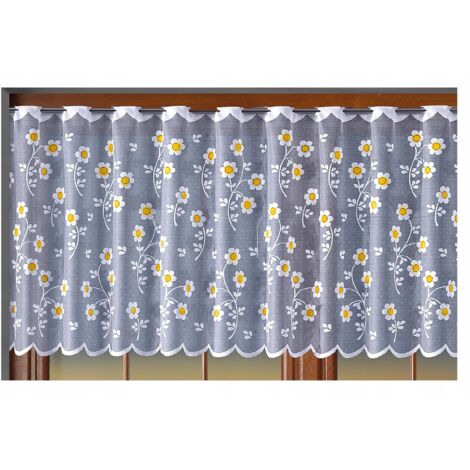 ZAZDROSKA ZAZDROSKA rideau de cuisine fleurs DAISY 150x50 + ourlet