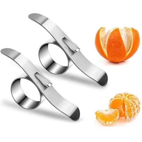 Z·Bling 2 Pièces éplucheur de Pelage Orange,éplucheur d'orange éplucheur de Fruits D'agrumes en Acier Inoxydable Eplucheur Fac[473]