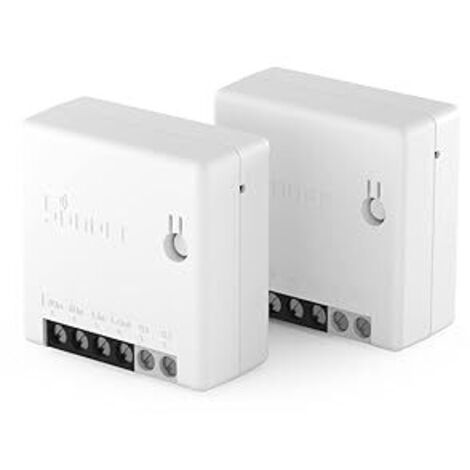 ZBMINI ZigBee Interrupteur, 2 Way ZigBee 3.0 Mini Smart Switch, 10A/2200W, Compatible avec Alexa, Google Home, SmartThings, ZBBridge, ZigBee Gateway Hub et Fil Neutre Requis, 2 Pack