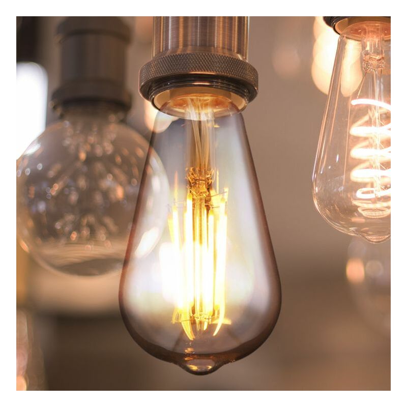 

Zócalo LED E27 Fuente de luz Lámpara LED Punto de cristal transparente 800 lúmenes 7 vatios 3000 Kelvin Blanco cálido DxH 6,4x14 cm