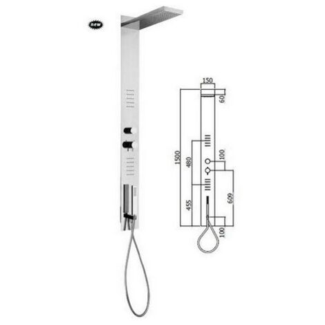 Paffoni Birillo Colonna Doccia.Zcol682cr Colonna Doccia Ad Incasso In Acciaio Inox Star Paffoni