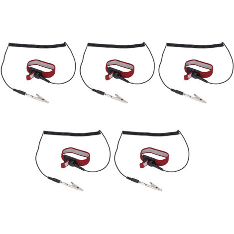 ZDETGU 5pcs Strap Strap ESD Kit d'outils de Bracelet pour la Maintenance