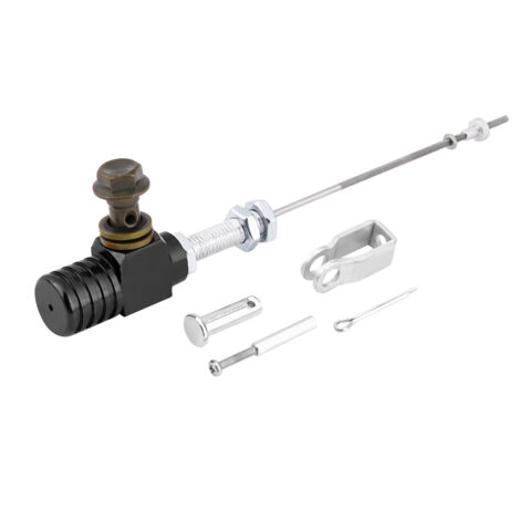 ZDETGU Hydraulischer Kupplungs-Hauptzylinder-Bremspumpe aus Aluminiumlegierung, hitzebeständig, kompakt und leicht, mit M10x1,25mm Gewinde für Motorrad, ATV, Dirt Bike (Schwarz).