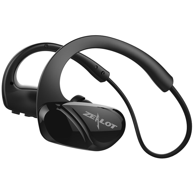 

H6 Auriculares internos inalambricos BT5.0 Auriculares de musica estereo Auriculares deportivos impermeables con microfono, Negro - Zealot