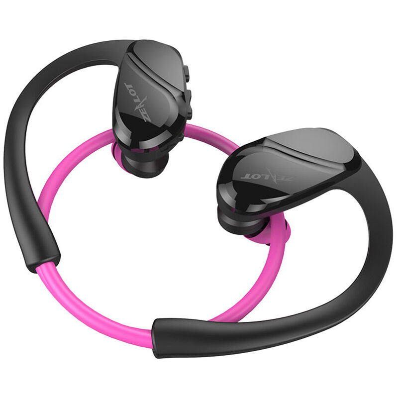 

H6 Auriculares internos inalambricos BT5.0 Auriculares de musica estereo Auriculares deportivos impermeables con microfono, Rosado - Zealot