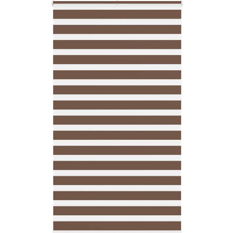 Zebra Blind Brown 130x230 Cm Fabric Width 125.9 Cm Polyester Vidaxl