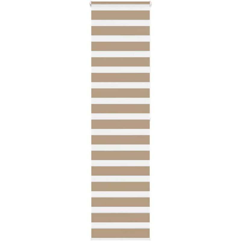Zebra Blind Sand Brown 65x200 Cm Fabric Width 60.9 Cm Polyester Vidaxl