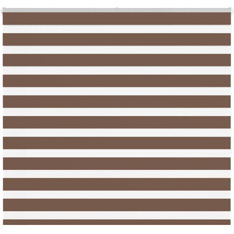 Vidaxl - Zebra Blind Brown 165x150 Cm Fabric Width 160.9 Cm Polyester