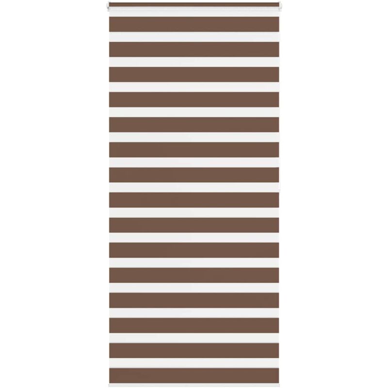 Zebra Blind Brown 95x200 Cm Fabric Width 90.9 Cm Polyester Vidaxl