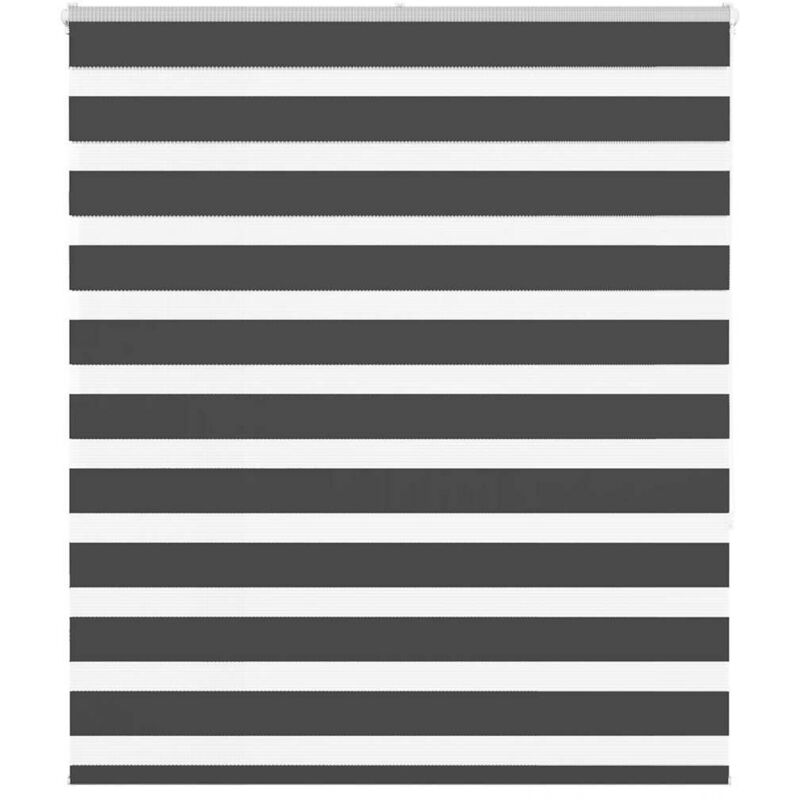 Zebra Blind Black 120x150 Cm Fabric Width 115.9 Cm Polyester Vidaxl