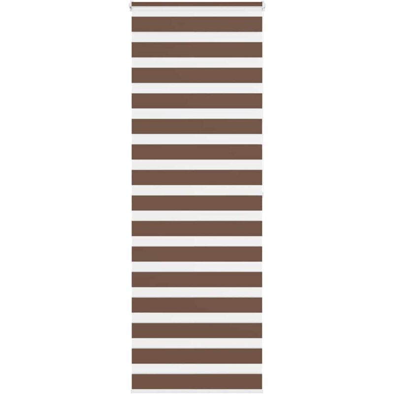 Zebra Blind Brown 90x200 Cm Fabric Width 85.9 Cm Polyester Vidaxl